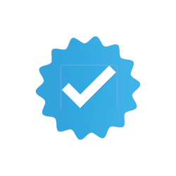 Profile verification check marks icons  Vector illustration